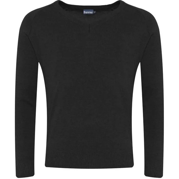Black V-Neck Jumper (50/50)