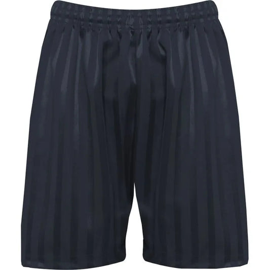 Navy Stripe Plain Shorts