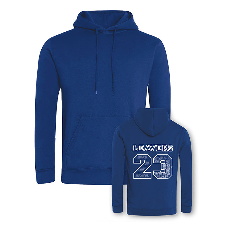 Royal blue leavers sales hoodie