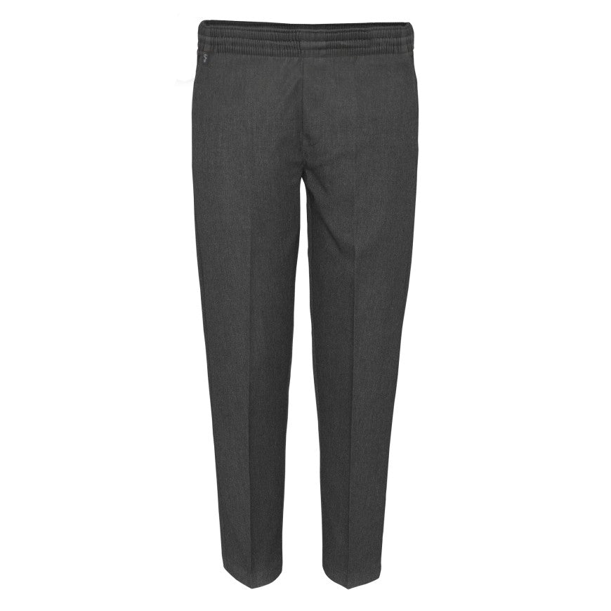 Grey Fully Elasticated Trousers (Slim Fit)