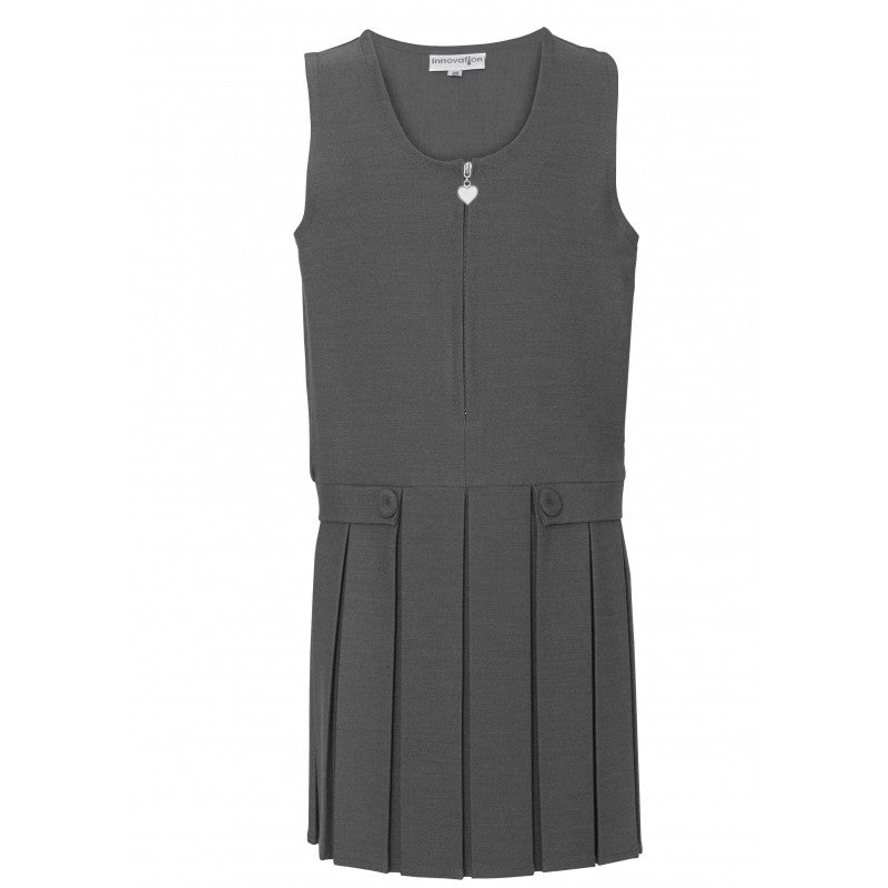 Girls Pinafore - Grey